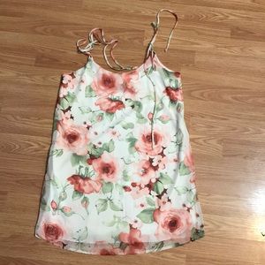 Lulus tie spaghetti strap shirt